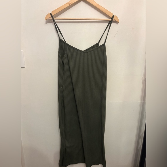 Say What? Olive Green Strappy Dress - Picture 3 of 3